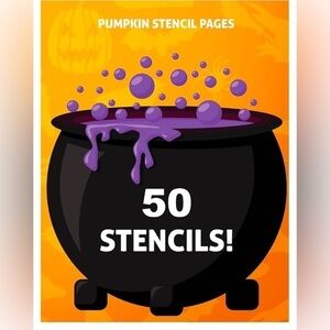 Pumpkin Carving Stencil Book – 46 Designs